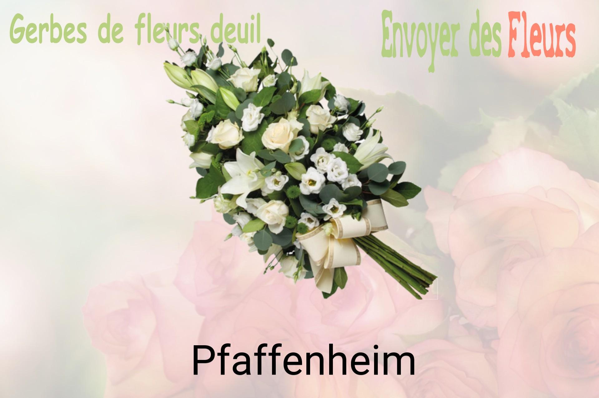 Gerbe de fleurs de deuil livrée à Pfaffenheim